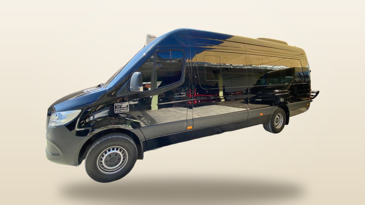 Black Mercedes-Benz Sprinter from our own fleet